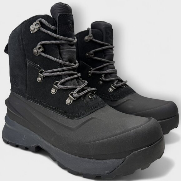 The North Face Chilkat V Lace WP Boots Men’s Size 8.5 Black Waterproof Winter - Picture 1 of 13
